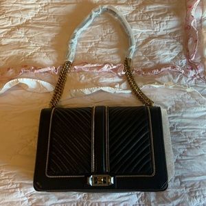 Rebecca Minkoff Chevron Quilted Zip Jumbo Love Crossbody